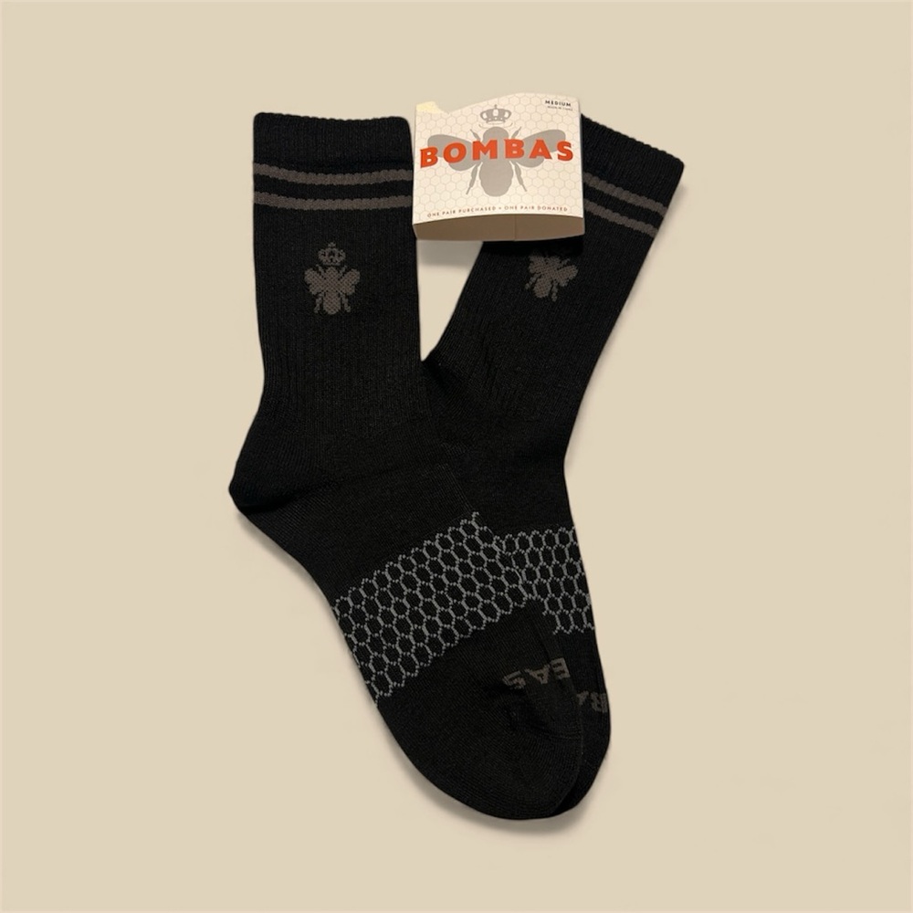 Bombas Black Socks. Medium. Unisex (men and womens) NEW! 2 pairs of socks! BOGO! - Picture 6 of 14